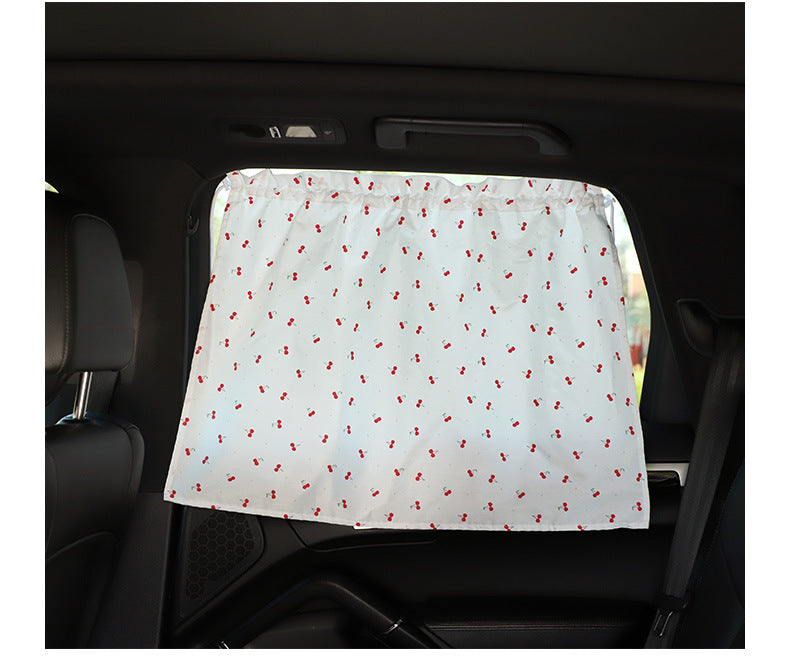 2pcs Suction cup Curtain Car Window Sunshade Cover Cartoon Universal Side Window Sunshade UV Protection For Kid Baby Children
