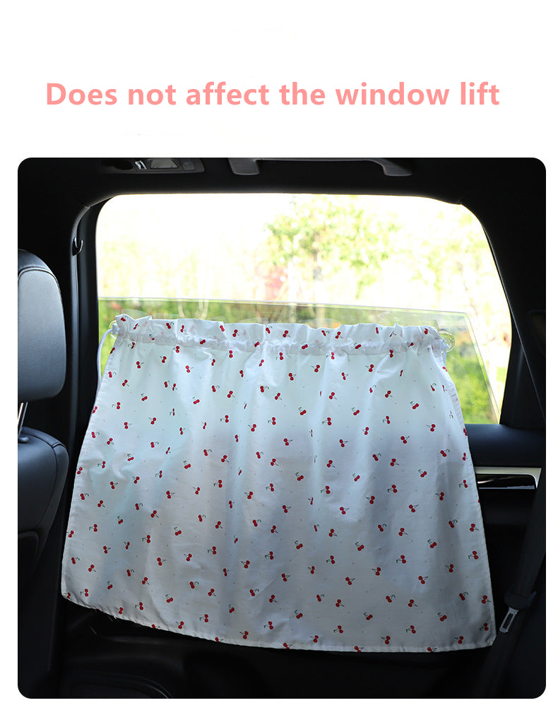 2pcs Suction cup Curtain Car Window Sunshade Cover Cartoon Universal Side Window Sunshade UV Protection For Kid Baby Children