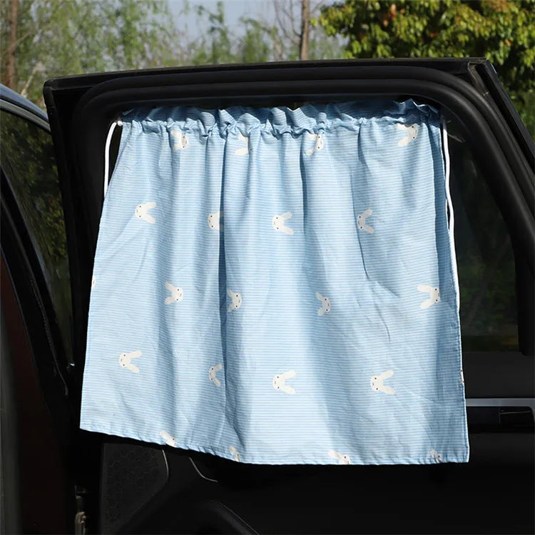 2pcs Suction cup Curtain Car Window Sunshade Cover Cartoon Universal Side Window Sunshade UV Protection For Kid Baby Children