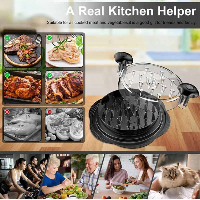 Chicken Chopper Chicken Chopper with Transparent Dsplay Cover Non-slip Base Suitable for Dishwasher Meat Shredder