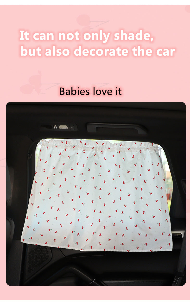 2pcs Suction cup Curtain Car Window Sunshade Cover Cartoon Universal Side Window Sunshade UV Protection For Kid Baby Children