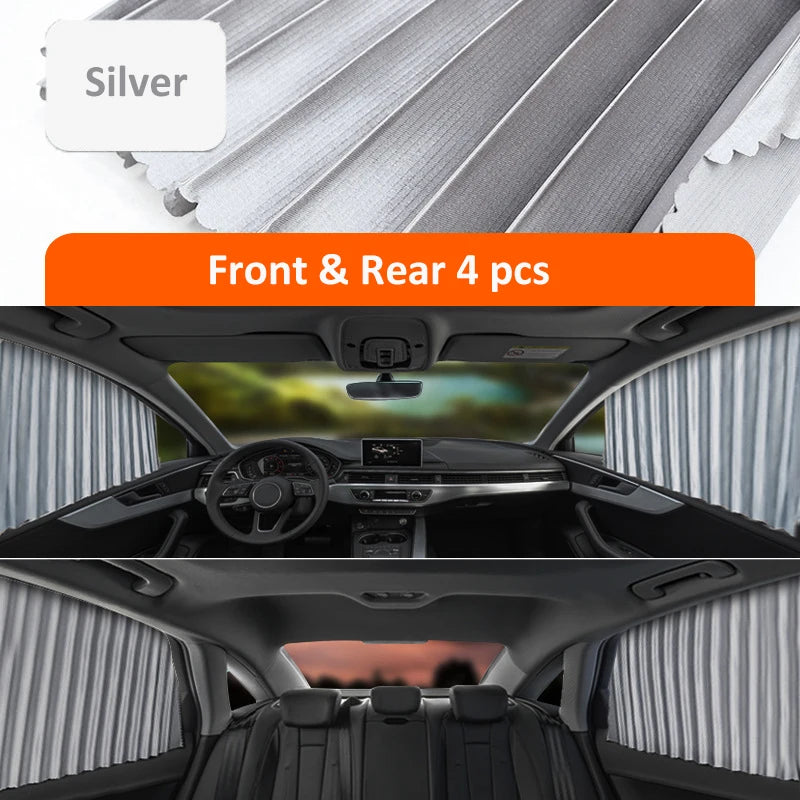 Magnetic Car Sunshade Window Curtains Auto Window Sun Shade Privacy Sun UV Protection Window Shield Car Interior Accessories