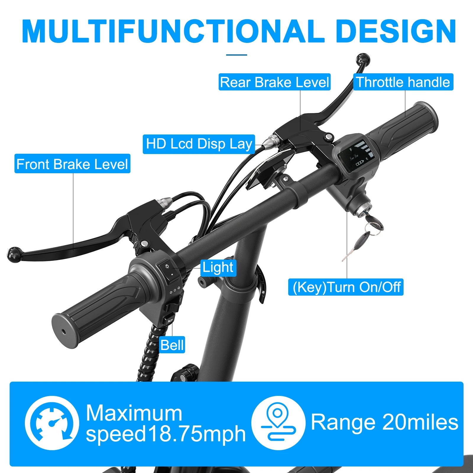 48V Electric Scooter with Seat for Adults Electric Scooter with 750W Peak Power Motor 18.75 MPH 20 Mile Range, Dual Disc Brakes