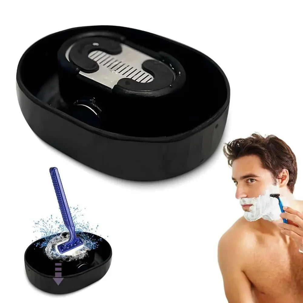 Razor Rinser Cleaner Cleans Blades No Electricity Required Shaver Rinse Stand for Most Head Razors for Men
