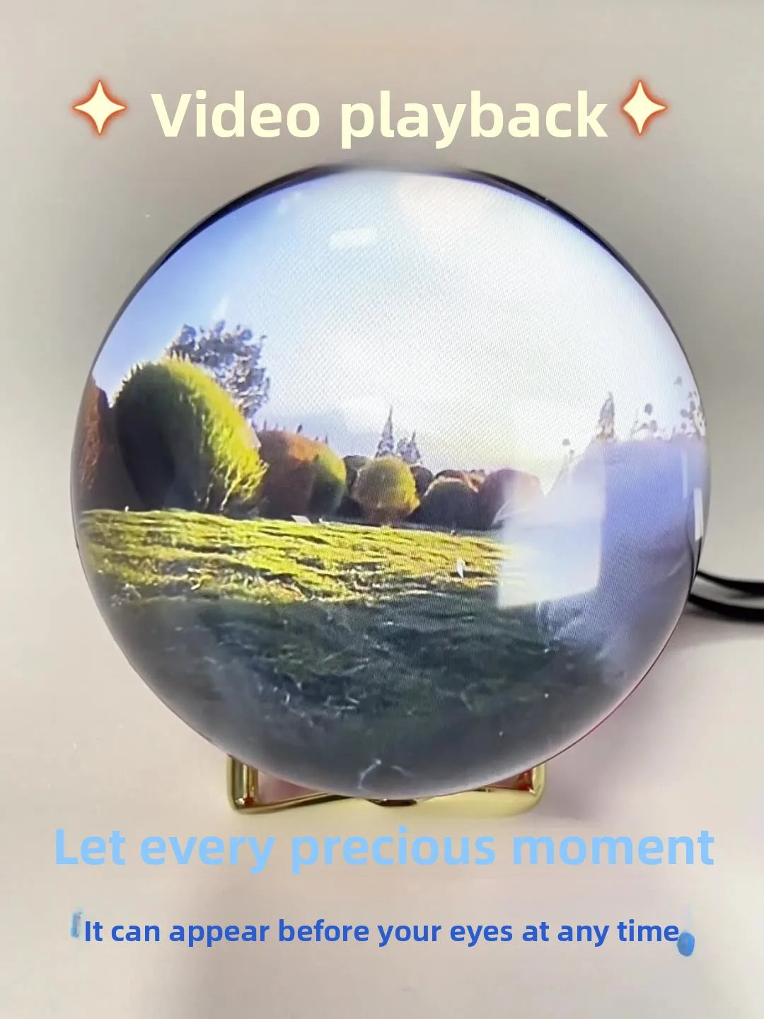 DIY Custom Photo Video Player 3D Smart LED Crystal Ball Display Basic&WiFi Version Unique Home Decor Gift Birthday Holiday Prese