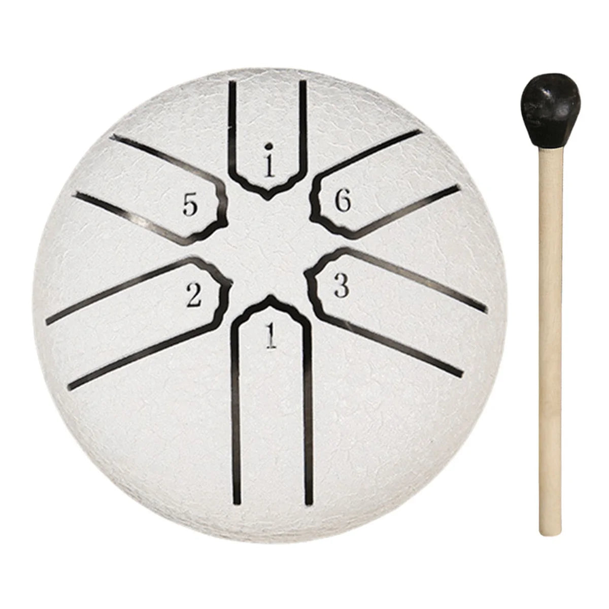 Steel Tongue Drum Rain Chime – 3 Inch 6 Notes Outdoor Hand Drums (Black, Dark Blue) | for Education, Meditation & Yoga