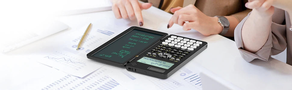 Mini Scientific Calculator with Writing Tablet Calculators Notepad Memo Office Electronics School Supplies 991es Ms EX 82ms NEW