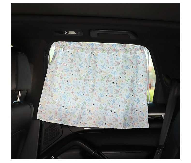 2pcs Suction cup Curtain Car Window Sunshade Cover Cartoon Universal Side Window Sunshade UV Protection For Kid Baby Children