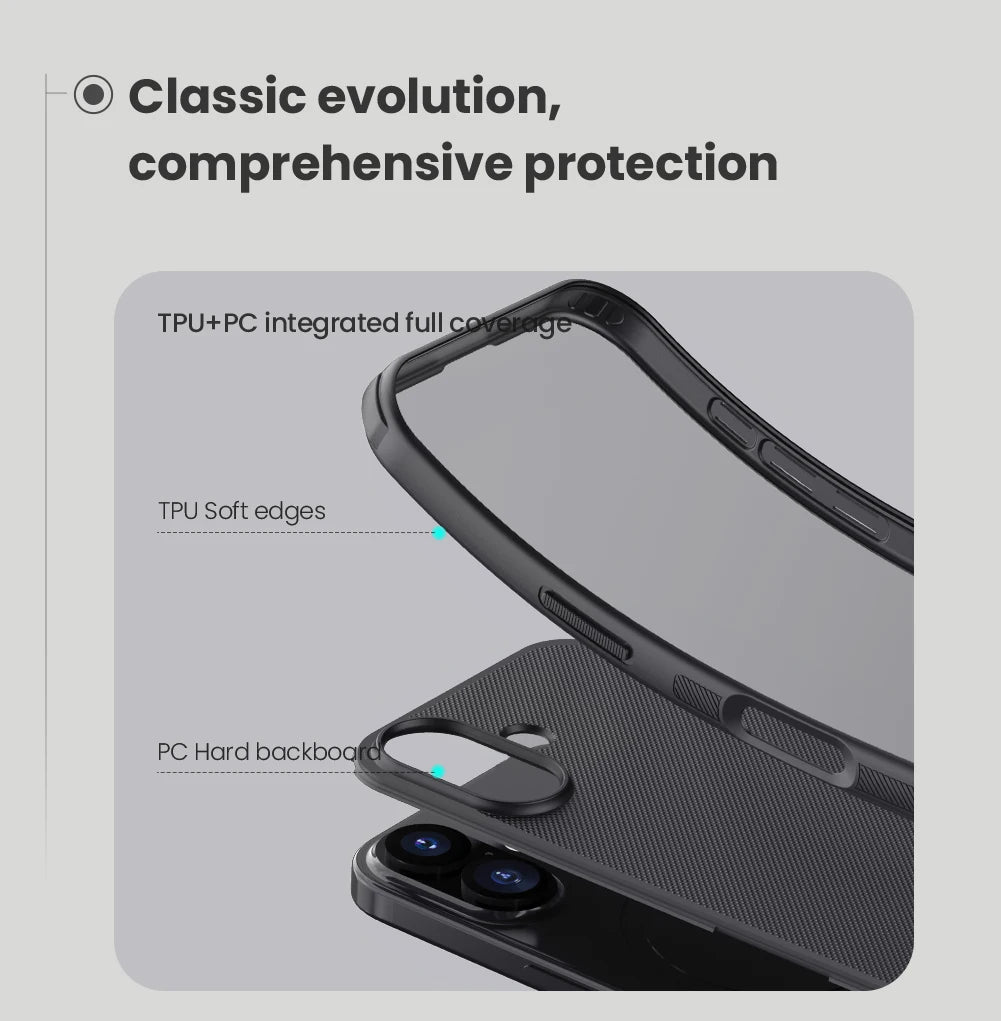 For iPhone 17 Case NILLKIN Fitted Case Magnetic Super Frosted Shield Matte PC Cover For iPhone 17