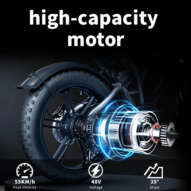 DEEPOWER QS7pro off-road electric bicycle 1500W48V60Ah all-terrain motorcycle parameters suitable for urban mountain riding