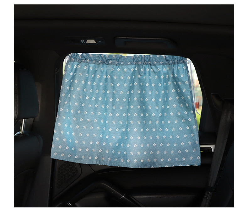 2pcs Suction cup Curtain Car Window Sunshade Cover Cartoon Universal Side Window Sunshade UV Protection For Kid Baby Children