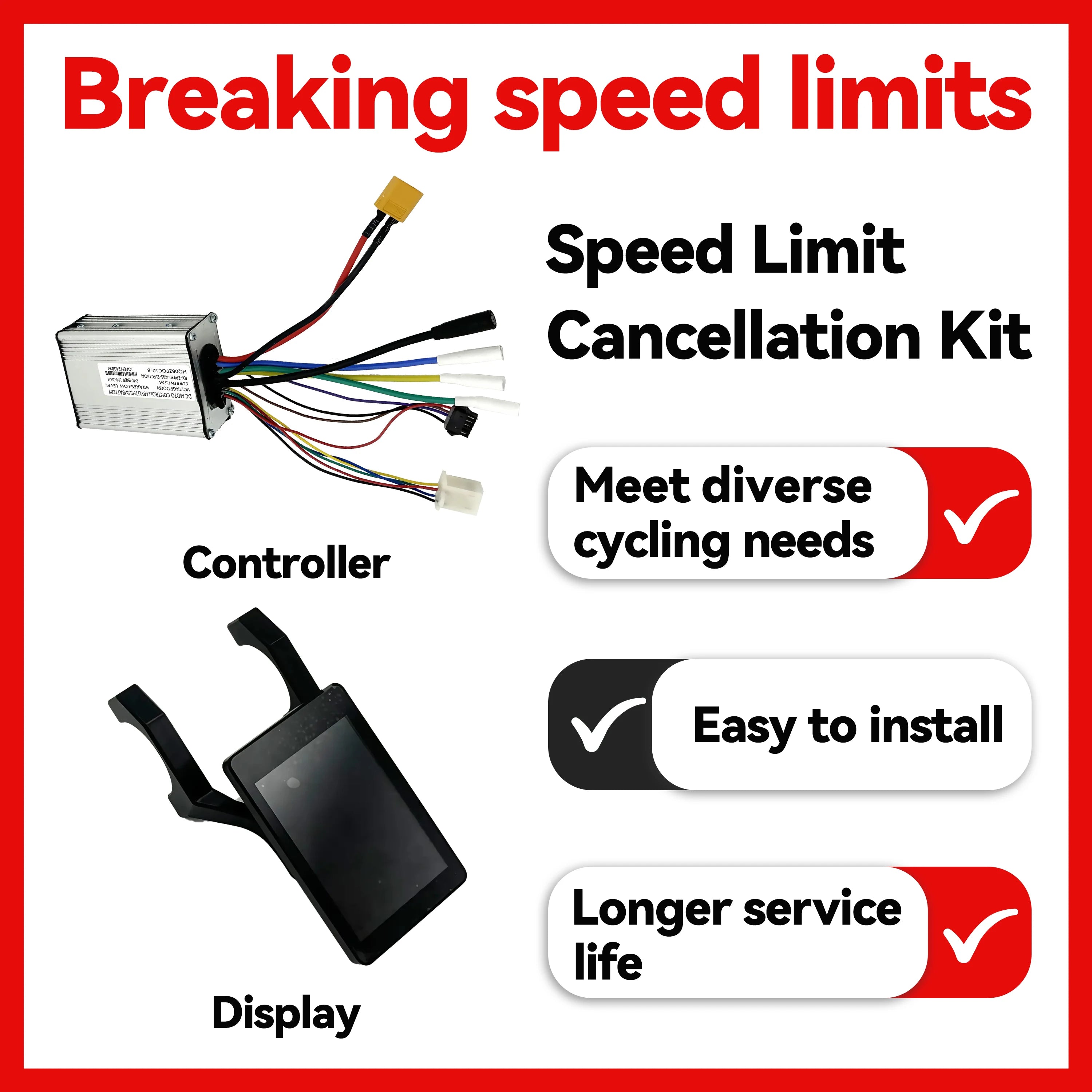 JOYOR S5 ABE Speed Unlock Kit for Increasing Electric Scooter Speed (Includes Controller & Display)